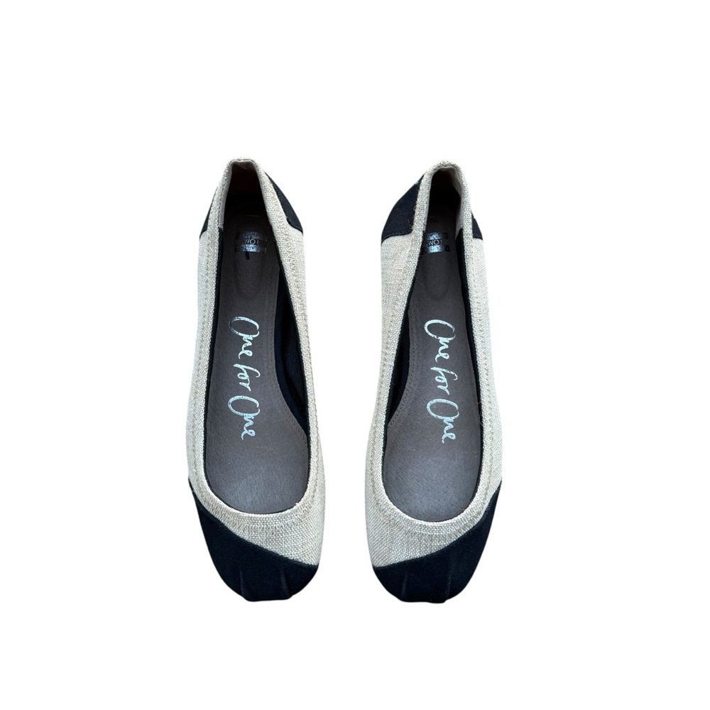 TOMS Alessandra Burlap Ballet Flats Size 8